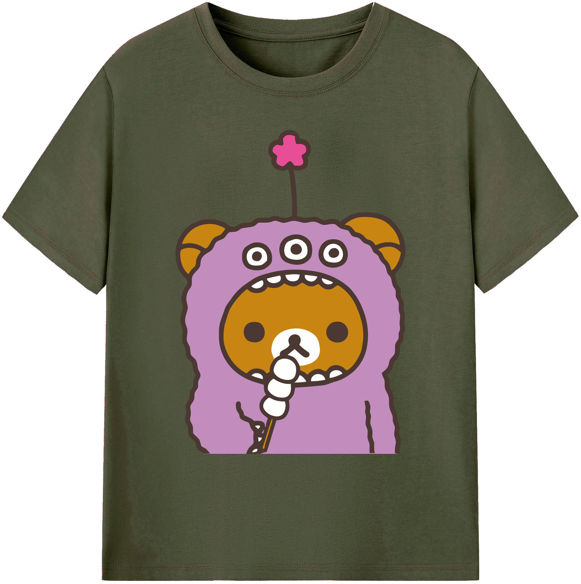（画像用） リラックマ リラックマ キイロイトリ Rilakkuma Korilakkuma Kiiroitori 綿100％ メンズ半袖Tシャツ｜肌触りやわらか＆通気性